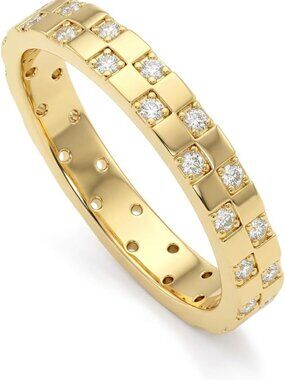 Elegant Gold Wedding Rings for Women, 14k Stacking Non-Tarnish CZ Bands, Promise